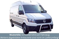 Schwellerrohre ohne Tritt für VW Crafter Bj.17- Edelstahl poliert Ø63mm TÜV