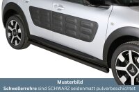 Schwellerrohre SCHWARZ ohne Tritt für Citroen C4...