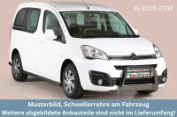 Schwellerrohre SCHWARZ ohne Tritt für Citroen...