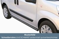 Schwellerrohre SCHWARZ ohne Tritt für Citroen Nemo...