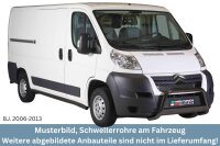 Schwellerrohre SCHWARZ ohne Tritt für Citroen Jumper kurz Bj.2006- Edelstahl Ø63mm TÜV