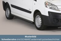 Schwellerrohre SCHWARZ ohne Tritt für Citroen Jumpy...