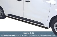 Schwellerrohre SCHWARZ ohne Tritt für Citroen Jumpy & Space Tourer lang Bj.2016- Edelstahl Ø63mm TÜV