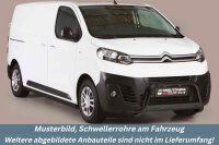 Schwellerrohre SCHWARZ ohne Tritt für Citroen Jumpy & Space Tourer lang Bj.2016- Edelstahl Ø63mm TÜV