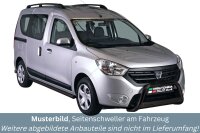 Schwellerrohre SCHWARZ ohne Tritt für Dacia Dokker...