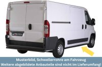 Schwellerrohre SCHWARZ ohne Tritt für Fiat Ducato kurz 2006- & 2014- Edelstahl Ø63mm TÜV