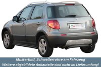 Schwellerrohre SCHWARZ ohne Tritt für Fiat Sedici...