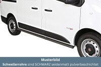 Schwellerrohre SCHWARZ ohne Tritt für Fiat Talento...