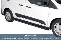 Schwellerrohre SCHWARZ ohne Tritt für Ford Transit...