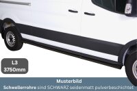 Schwellerrohre SCHWARZ ohne Tritt für Ford Transit...