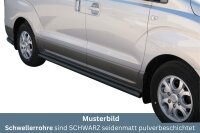 Schwellerrohre SCHWARZ ohne Tritt für Hyundai H1...