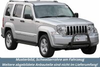 Schwellerrohre SCHWARZ ohne Tritt für Jeep Cherokee...