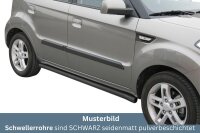 Schwellerrohre SCHWARZ ohne Tritt für Kia Soul...