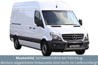 Schwellerrohre SCHWARZ ohne Tritt für Mercedes Sprinter W906 W907 W910 Edelstahl Ø63mm TÜV