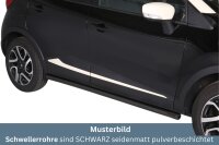 Schwellerrohre SCHWARZ ohne Tritt für Renault Captur 1 & 2 Edelstahl Ø63mm TÜV