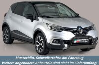 Schwellerrohre SCHWARZ ohne Tritt für Renault Captur 1 & 2 Edelstahl Ø63mm TÜV