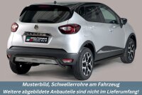 Schwellerrohre SCHWARZ ohne Tritt für Renault Captur 1 & 2 Edelstahl Ø63mm TÜV