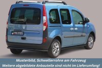 Schwellerrohre SCHWARZ ohne Tritt für Renault Kangoo W Edelstahl Ø63mm TÜV