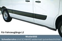 Schwellerrohre SCHWARZ ohne Tritt für Renault Master...