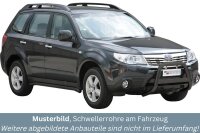 Schwellerrohre SCHWARZ ohne Tritt für Subaru...