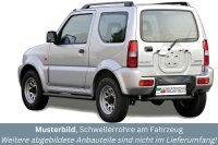 Schwellerrohre SCHWARZ ohne Tritt für Suzuki Jimny...