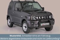 Schwellerrohre SCHWARZ ohne Tritt für Suzuki Jimny FJ 12/17 Edelstahl Ø63mm TÜV