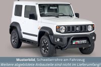 Schwellerrohre SCHWARZ ohne Tritt für Suzuki Jimny...