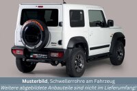 Schwellerrohre SCHWARZ ohne Tritt für Suzuki Jimny GJ HJ 18- Edelstahl Ø63mm TÜV