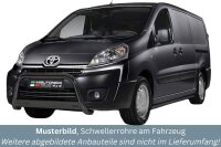 Schwellerrohre SCHWARZ ohne Tritt für Toyota Proace lang Bj.13-16 Edelstahl Ø63mm TÜV