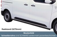 Schwellerrohre SCHWARZ ohne Tritt für Toyota Proace...