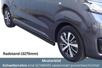 Schwellerrohre SCHWARZ ohne Tritt für Toyota Proace...