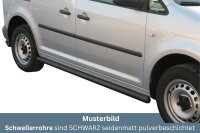 Schwellerrohre SCHWARZ ohne Tritt für VW Caddy 2K...