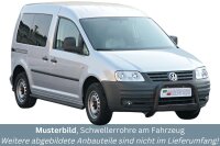 Schwellerrohre SCHWARZ ohne Tritt für VW Caddy 2K...