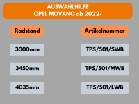 Schwellerrohre ohne Tritt für OPEL Movano C kurz 2022- Edelstahl poliert Ø63mm TÜV