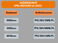 Schwellerrohre SCHWARZ ohne Tritt für OPEL Movano C mittel 2022- Edelstahl Ø63mm TÜV