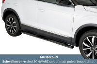 Schwellerrohre SCHWARZ oval mit Tritt für VW T-ROC...