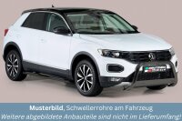 Schwellerrohre SCHWARZ oval mit Tritt für VW T-ROC...