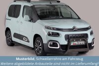 Schwellerrohre SCHWARZ oval mit Tritt für CITROEN...