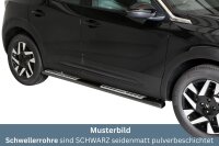 Schwellerrohre SCHWARZ Design für OPEL Mokka Bj.21-...