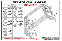 Anbausatz für Frontbügel für Toyota Rav 4 2010- 2012 Ø63mm Frontschutzbügel