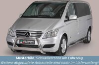 Schwellerrohre oval mit Tritt für Mercedes Viano W639 Bj.10- Edelstahl 95x52mm mit TÜV