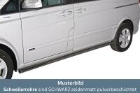 Schwellerrohre SCHWARZ ohne Tritt für Mercedes Viano...