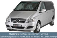 Schwellerrohre SCHWARZ ohne Tritt für Mercedes Viano W639 Bj.10- Edelstahl mit TÜV