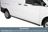 Schwellerrohre SCHWARZ ohne Tritt für Mercedes Vito...