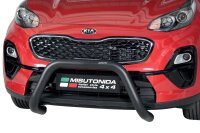 Frontbügel Edelstahl schwarz für Kia Sportage ab 2018-2021 Ø76mm ABE Frontschutzbügel