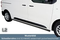 Schwellerrohre schwarz ohne Tritt für OPEL Vivaro...