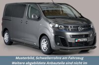 Schwellerrohre schwarz ohne Tritt für OPEL Vivaro Zafira Life L2 Edelstahl Ø63mm TÜV