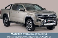 Trittbretter SCHWARZ für VW Amarok II Bj.2023- Edelstahl Ø50mm mit TÜV