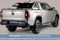 Schwellerrohre Design für VW Amarok II Bj. 2023- Edelstahl