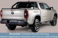 Schwellerrohre Design SCHWARZ für VW Amarok II 2023- Edelstahl mit TÜV